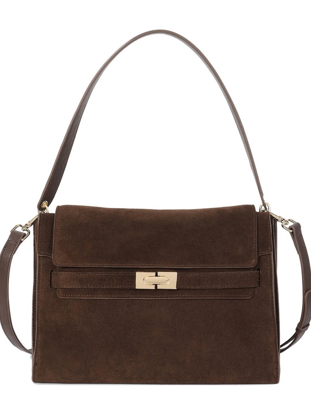 NWT brown suede shoulder bag
